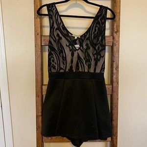 Black Lace Romper